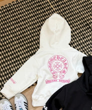 Load image into Gallery viewer, Children white pink  sweatshirt
