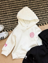 Load image into Gallery viewer, Children white pink  sweatshirt
